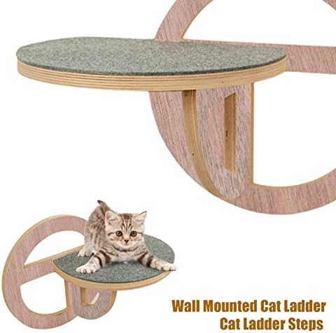 קיר רכוב חתול סולם עץ חתולי טיפוס לוח קיר רכוב סולם צעדים טיפוס וקפיצה לוח קיר ריהוט