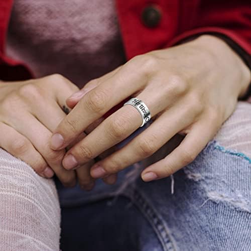 טבעות אופנה של נשים פשוט טבעת טבעת פלדה טיטניום טבעת תכשיטים חמודים מצוירים