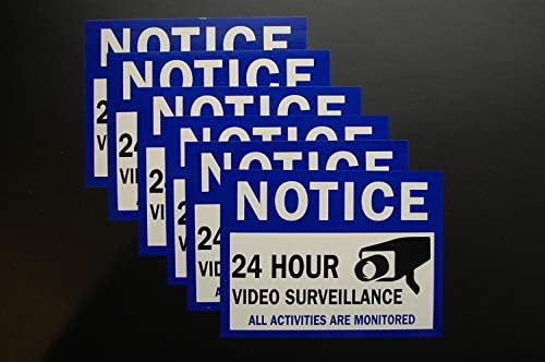 שלט מעקב וידאו-מדבקת מדבקות דבק עצמי 4 איקס 3 4 מיל מדבקות ויניל-שימוש פנימי וחיצוני-מוגן מפני קרינה אולטרה סגולה