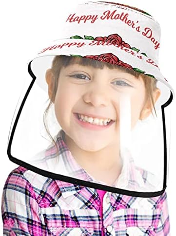 כובע מגן למבוגרים עם מגן פנים, כובע דייגים נגד שמש, יום האם של יום האם פרח אלגנטי סגול