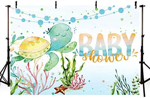 7 * 5 רגל אוקיינוס תינוק מקלחת צילום רקע תחת ים ים צב ילד מסיבת קישוט כוכב ים אוקיינוס נושא תינוק מקלחת תמונה סטודיו תא