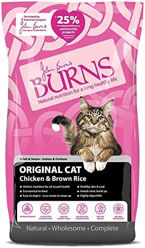 כוויות לחיות מחמד תזונה חתול מקורי עוף ואורז 2 ק ג