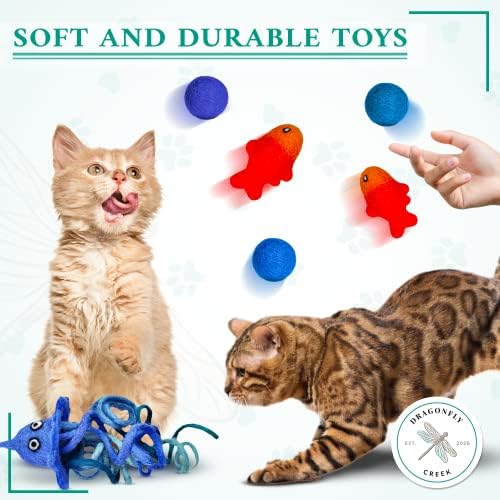 כחול צמר חתול ג ' לי דגי צעצוע חבילה