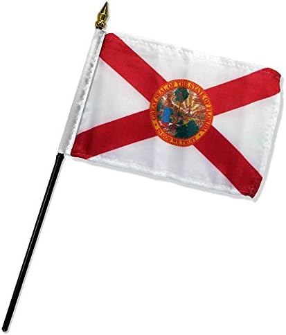 פלורידה 4איקס 6 הרבה סיטונאי דגל מקל שולחן 12