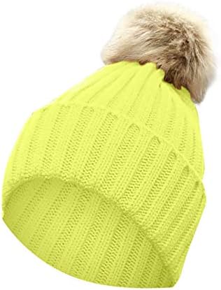 נשים של החורף לסרוג כפת כובע נשים חורף חם לסרוג חמוד ארנב כדור חוט כובע בייסבול כובעי לגברים מתכוונן כובע