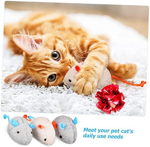 חתול עכברים צעצועי 13 יחידות צעצוע גור עבור חתלתול שיניים עם צעצועי משחק שחיקה כולל קטיפה טוחנת עכברים חתול כלב להתקמט