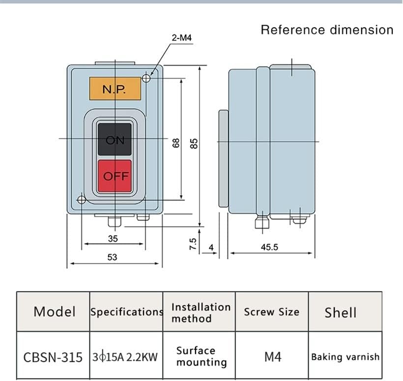 BEFIA 2 מיקום מכוח לחצן כפתור כפתור כפתור כפתור בקרה מתג חשמלי 15A 380V 250V הפעלה/כיבוי 2.2KW
