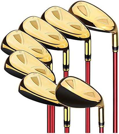 מועדון גולף למבוגרים סט לגברים מועדון גולף מתחיל 7 מגהצים מועדון R/S גמיש פלדה/פיר גרפיט עם חבילת כיסוי ראש של 7