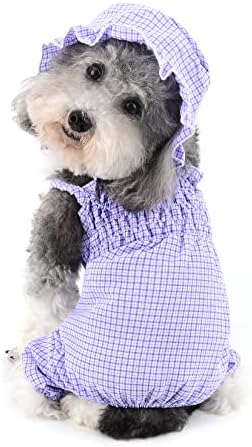 רנפי כלבים קטנים פיג'מה סריג פיג'מה חולצות PJS עם כובע כלב סרבל סולבר סוודר סוודרים