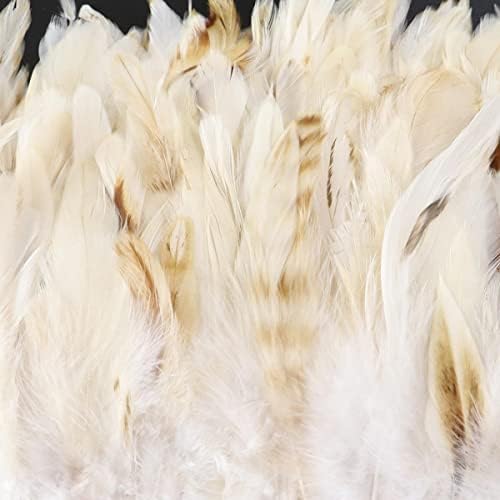 1 מטר טבעי לבן עוף נוצות לקצץ פרינג ' 10-15 סמ תרנגול נוצת סרט עבור פסטיבל & מגבר; מסיבת בגדי קישוט קרפט-אדום
