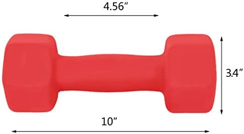 להעניש זוג משקולת משקולת ניאופרן מצופה משקולות 6-15 קילו אדום לכל המטרה צבע מקודד משקולת לאימוני כוח