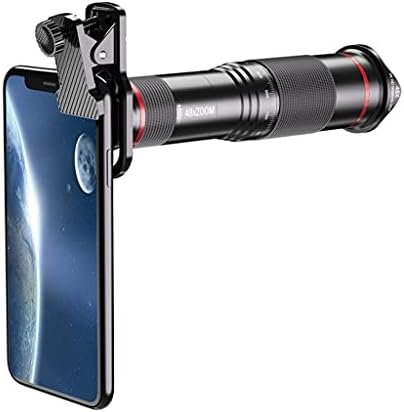 קליפ עדשת טלה טלסקופ אופטי דביק פי 48 למצלמת טלפון סלולרי נייד עם חצובה סלפי