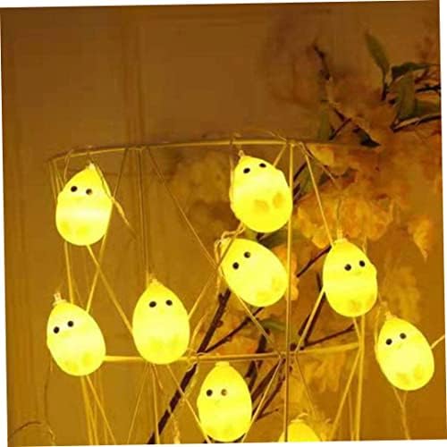 אורות מיתר קויייפדס, אפרוחי פסחא אורות מיתר חוט ביצים חיות חיות 10 נוריות LED פיות מנורה קישוט 1.5 מ '