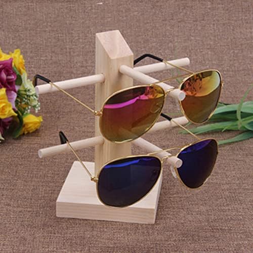 סוימיס 2 יחידות משקפיים עץ דוכן תצוגת משקפי שמש כפול מחזיק משקפיים מתלה שכבה ארגונית
