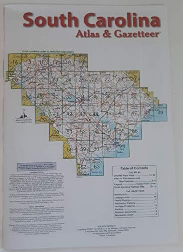 גרמין דלורמה אטלס ומפות נייר גזטייר דרום קרוליינה