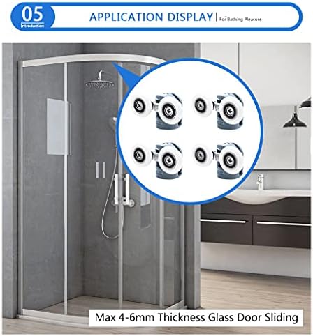 GHGHF כפול עליון יחיד למטה מטה גלגל כרום הזזה דלתות נושאות גלילים חומרה לתא מקלחת