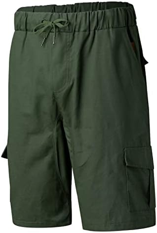 מיאשוי מזדמן עניבת קיץ גברים אופנה ספורט מכנסיים מטען ישר רגל רופף מכנסיים קצרים חוף מכנסיים בית קטן