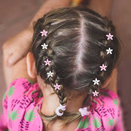 20 יחידות מיני פרח שיער טופר קליפים, בציר החלקה פרח סיכת ריינסטון גליטר שיער אביזרי עבור נשים בנות בית ספר