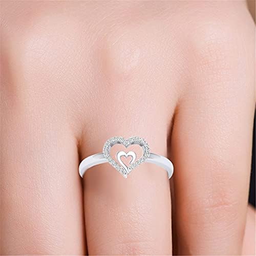 2023 אהבת יהלום חדש GIF טבעת אירוסיה יצירתית נשים טבעות תכשיטים לב-לב 1 טבעת 1 טבעת