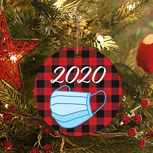 טופר בקבוקי גנום 30pc 2020 קישוט חג המולד סנטה לובש מסיכת פנים מקשטים עץ חג המולד