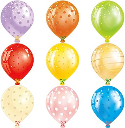 צבעוני בלוני מגזרות יום הולדת לוח מודעות לקישוטי כיתה 36 יחידות