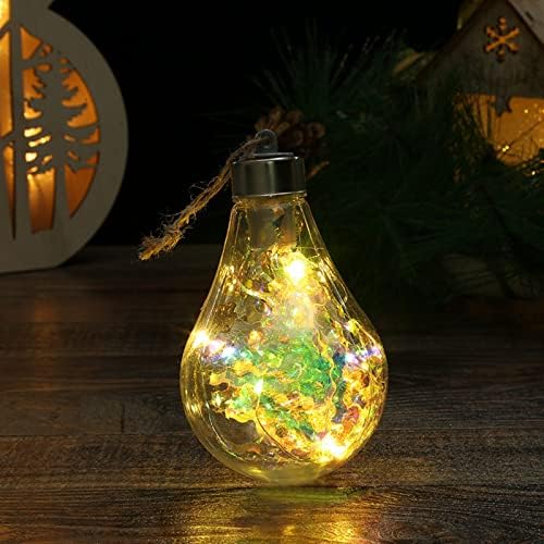 Crystal Vintage 2023 LED יצירתי חדש LED שקוף חג המולד חג המולד עץ חג המולד לתלות זוהר