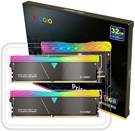V -COLOR PRISM PRO DDR4 32GB 3200MHz CL16 RGB משחק שולחן עבודה שולחן עבודה מודול זיכרון RAM Udimm Hynix IC