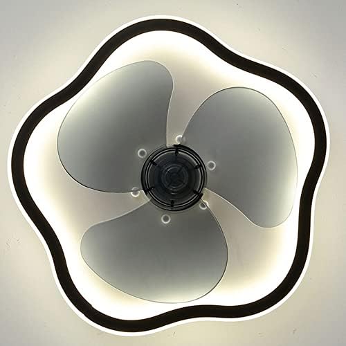 Ibalody Nordic Black 3 מהירות מאוורר תקרה אור מקורה מקורה 30W מאוורר תקרה מנועי עם אורות חדר שינה אילם תקרת תאורה מאוורר