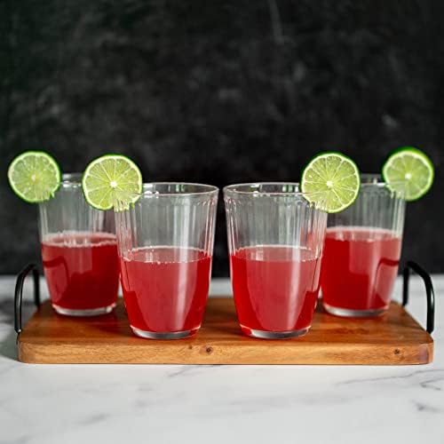 סחורות ירוקות אדווה כוסות שתייה מצולעות - 13 עוז מטבח מודרני כלי זכוכית מכוסה כוסות וינטג 'ייחודיות לחתונות, קוקטיילים