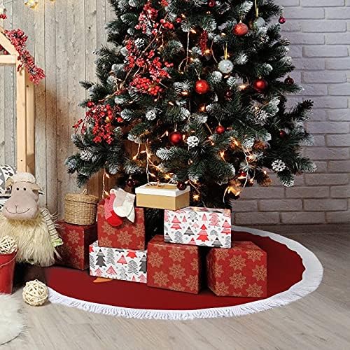 מחצלת חצאיות עץ חג המולד של תלתן אירית עם קישוטים למסיבות חג לחוות ליל כל הקדושים 48 x48