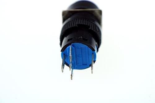 Ankang 16mm DC 12V LED לחצן כפתור מתג כחול ירוק אדום צהוב לבן מנורה כפתור לחצן תקינה תפס תפס נשיקה בתחילת הדרך