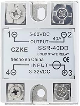 ממסר מצב מוצק של SNKB SSR 10DD 25DD 40DD DC בקרה DC ​​מעטפת לבנה שלב יחיד ללא כיסוי פלסטיק 3-32V DC קלט DC 5-60V