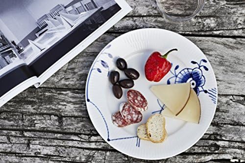 רויאל קופנהגן כחול מחורץ מגה 1017371 חרסינה צלחת ארוחת בוקר