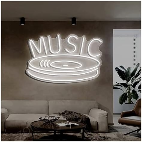 Zqrcnl אורות ניאון שלטי מוסיקה עצם המותאמת אישית בהתאמה אישית בהתאמה אישית LED גדולה אקריליק תאורה שלט ניאון לחדר