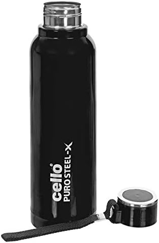 CALLO PURO STEEL-X BENZ מבודד בקבוק עם נירוסטה פנימית, 900 מל, שחור