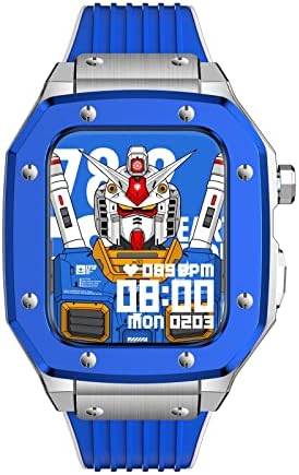 Kavju for Apple Watch Band Series 7 44 ממ סגסוגת שעון מארז 45 ממ 42 ממ מסגרת מתכת שינוי אביזרי ערכת ערכה