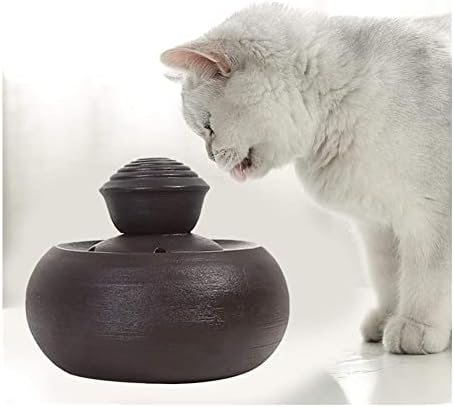 מתקן מים לחיות מחמד מזרקת מים לחתולים קרמיקה, מזרקת שתיית חיות מחמד לחתולים וכלבים - מתקן מים אוטומטי לחיות מחמד עם מזרקת חתול