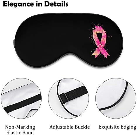 מודעות לסרטן השד מסכת עיניים ישנה מכסה עיניים חמוד גוון לילה מצחיק עם רצועה מתכווננת לנשים גברים