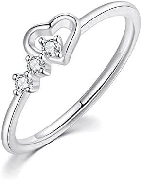 2023 חדש כסף אהבת ריינסטון טבעות אהבה הולו ריינסטון טבעת נישואים טבעות לנשים גיאומטריה טבעות גודל 5 10 בציר
