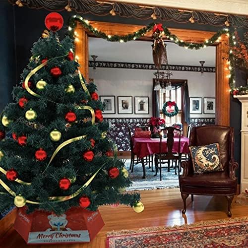 בד עץ חג המולד צווארון עץ חג המולד חצאית עץ חג המולד מרובע 32.1 אינץ 'טבעת עץ חג המולד ערבה חג המולד מחצלת עץ