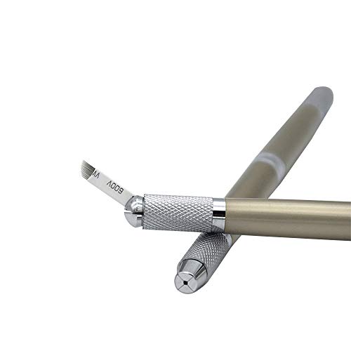 Pinkiou 50 PCS מחטים מיקרו -מגלגלות להבי עט רקמה לגבה ידנית איפור איפור צורה פוע