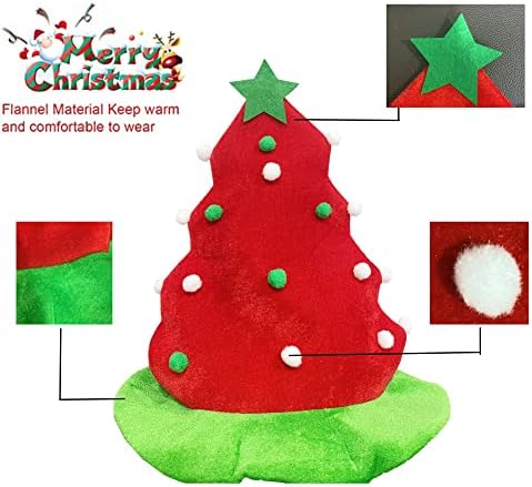 חג המולד כובע סנטה עץ כובע קטיפה המפלגה לטובת חג המולד כובע חורף תפאורה חג המולד עץ כובע מצחיק תלבושות אבזרים