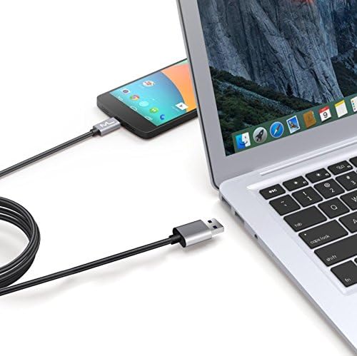 USB 3.0 סוג C כבל 2 חבילה 6.6ft, USB C ל- USB 3.0 Galaxy S8 מטען מהיר Hi-seed חוט קלוע ניילון עבור מתג חדש של MacBook Pixel
