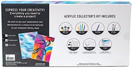 Brea Reese - ערכת אספן אקריליק - 43 חתיכות צבעים ועפרונות צבעוניים