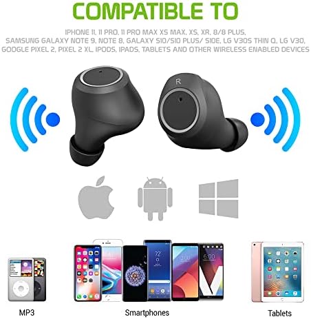 אוזניות Bluetooth אלחוטיות אלחוטיות התואמות ל- Samsung Galaxy A54 5G עם מארז טעינה באוזניות באוזן.
