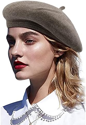 כובעי נשים חורף ליידי כומתה סתיו חורף קל משקל לנשימה אופנה מוצק צבע מצנפת כובע עבור נשים