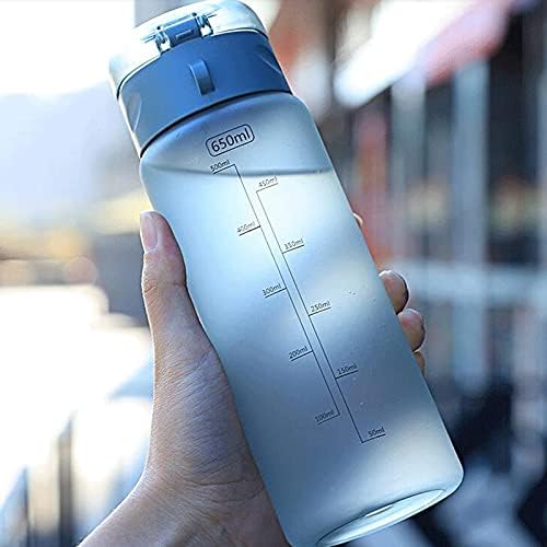 Amabeasb משקפי כדורגל כוסות מים, כוסות חלביות ניידות עטופות דליפות פלסטיק עם חבל נייד לטיולים חיצוניים -650 מל