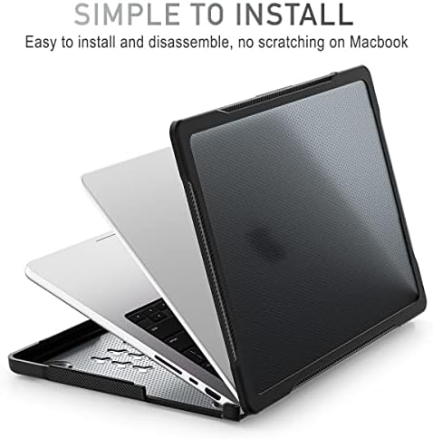 Lepeoac עבור MacBook Pro 14 אינץ 'A2779 A2442 M2 M1 Pro/Max Clip 2023 2021 דגם, מארז מעטפת קשיח מגן כבד עם כיסוי