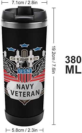 ספלי קפה ותיקים של חיל הים של USN עם כוסות מבודדות מכסה בקבוק מים קיר כפול