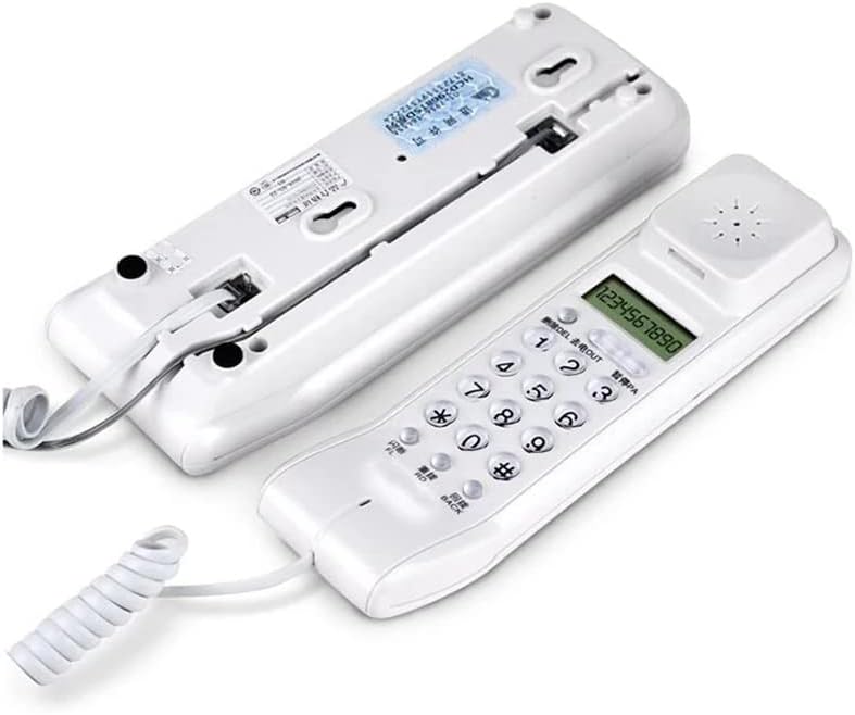 טלפון כבל ZSEDP עם תצוגת LCD כפולה, מזהה מתקשר, מערכות כפולות, טלפון קיר דלפק רינגטון מתכוונן.
